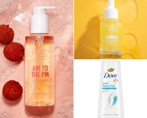 acne prone skincare🫧✨🧼 cover photo collage