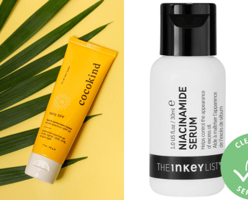 Cosmetics for oily skin type cover photo collage