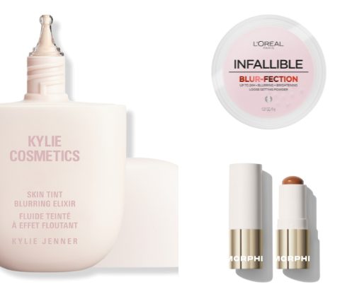 Current makeup essentials cover photo collage