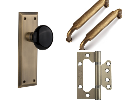 Vintage style hardware cover photo collage