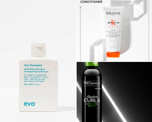 Hair care cover photo collage