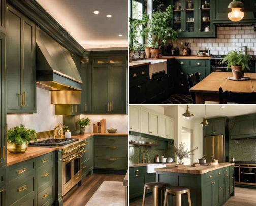 Green kitchen 🌲🪵 cover photo collage