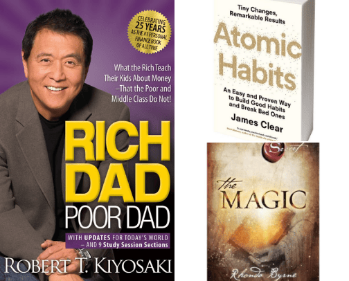 Motivational Books cover photo collage