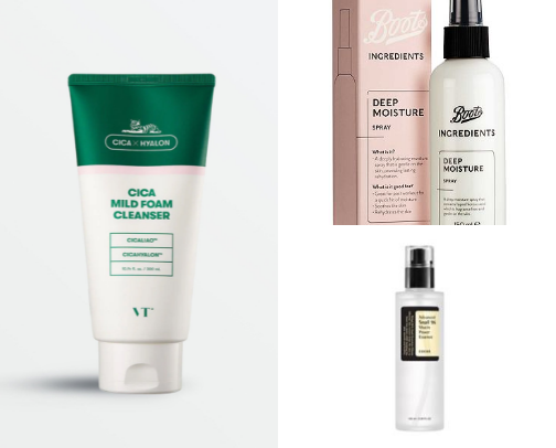 Must-use skincare products for dry skin cover photo collage
