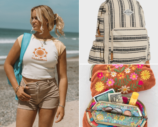 Granola girl back to school wear cover photo collage