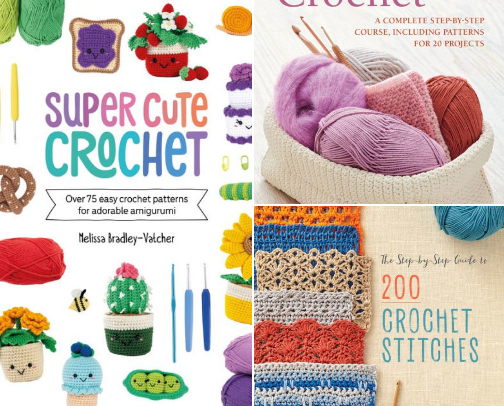 books for crocheters cover photo collage