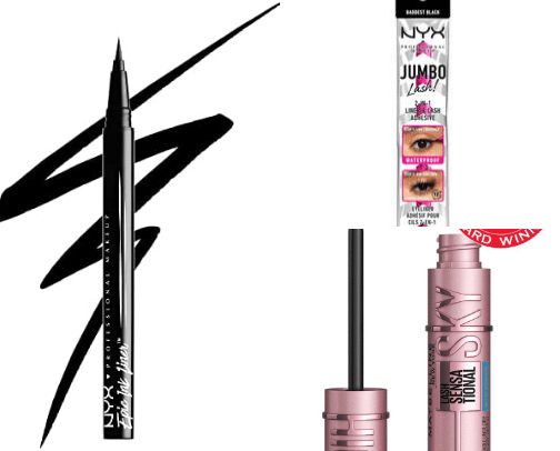 Makeup products cover photo collage