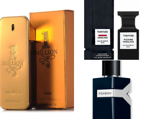 Perfume and cologne cover photo collage