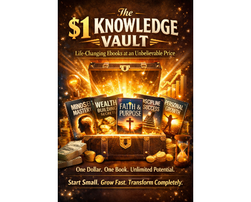 The $1 Knowledge Vault: Life-Changing Ebooks at an Unbelievable Price cover photo collage