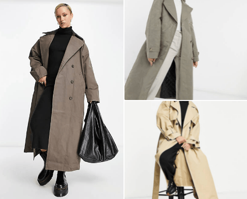 Trench coat trend cover photo collage
