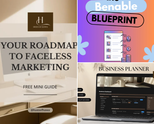 Tools & Digital Products for Faceless Online Businesses cover photo collage