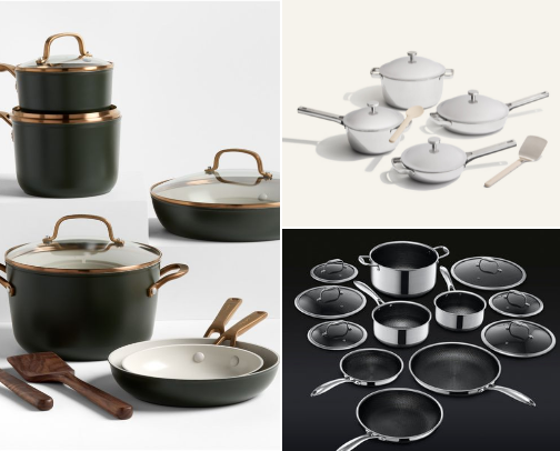 Holiday pots and pans & utensils cover photo collage