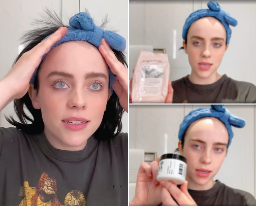 Vogue Beauty Secrets: Billie Eilish cover photo collage