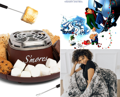 Holiday movie night cover photo collage