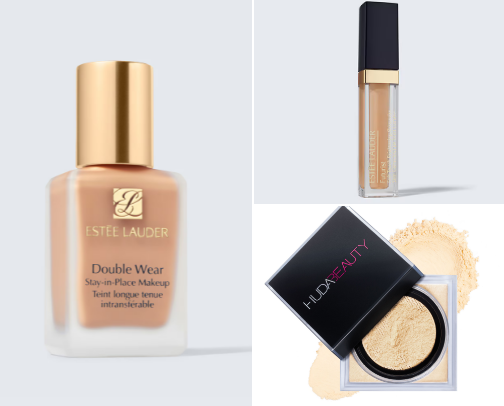 makeup routine / dry skin cover photo collage