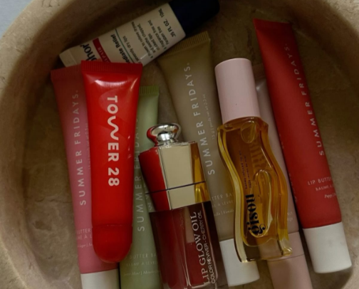 these are the IT girl lip balms/glosses cover photo collage