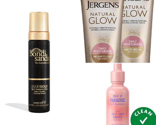 my go to self tanners ☀️ cover photo collage