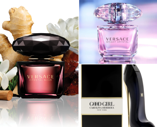 Magical scent, unforgettable impression – perfumes cover photo collage