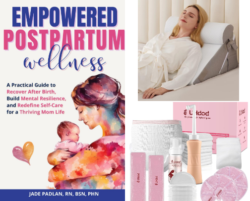 postpartum recovery essentials for new mums cover photo collage