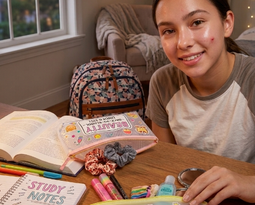 ✨Back-to-School Beauty On A Budget: Glow Up for Less💗 cover photo collage