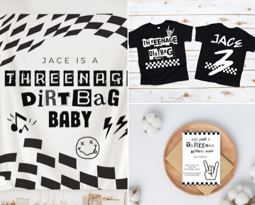 Threenage Dirtbag Baby cover photo collage