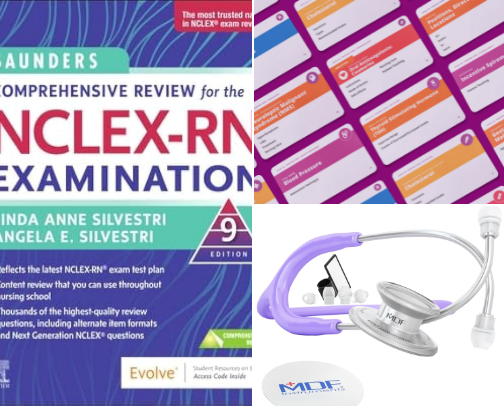 nursing school must haves 🩺 cover photo collage