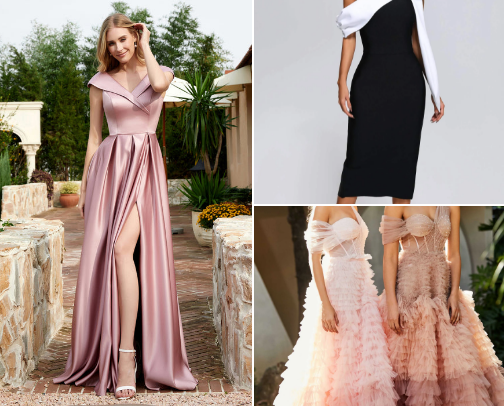 Formal Dresses brands cover photo collage