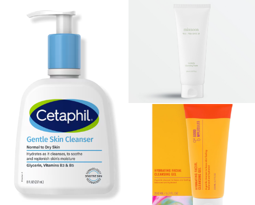 skincare products ⊹˚. ⋆ cover photo collage