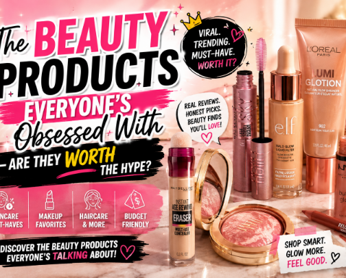 💄The Beauty Products Everyone’s Obsessed With — Are They Worth the Hype? 👀✨ cover photo collage