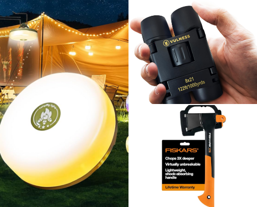 Camping for Beginners:  Essentials for Comfort and Safety cover photo collage