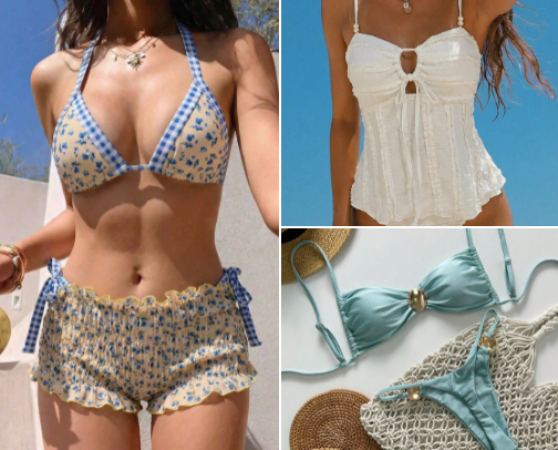 Pinterest Girl Swimsuit ☀️ cover photo collage