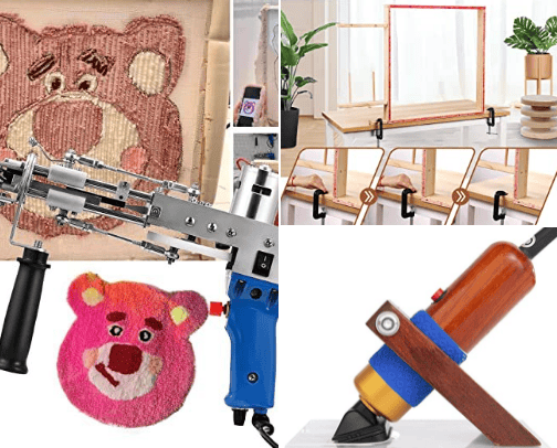 Rug Tufting Needs cover photo collage
