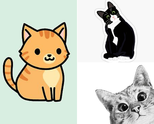 Aesthetic Cat Stickers: Line Art Design, Minimalist Illustrations, and Cute cover photo collage