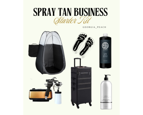 Spray Tan Artist Starter Kit | Essential Salon Quality Tools & Equipment cover photo collage