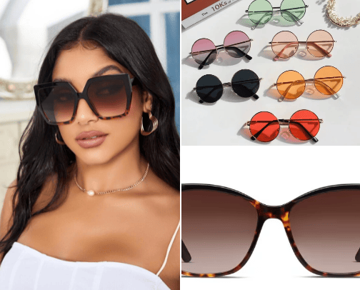 Women's Sun glasses cover photo collage