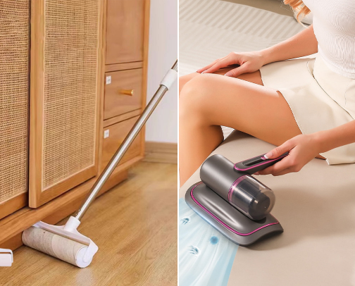 Helpful cleaning tools for a lazy girl. cover photo collage