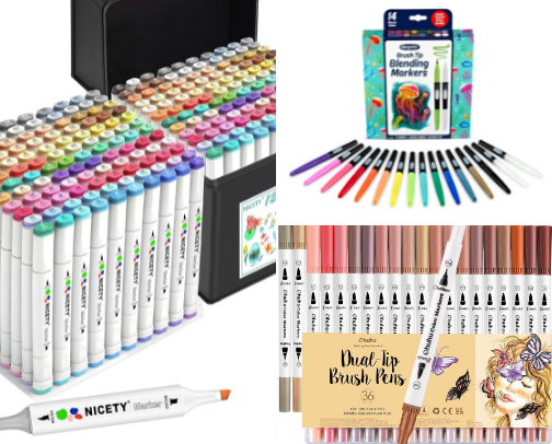 The Ultimate Coloring Book Supplies & Drawing Gear cover photo collage