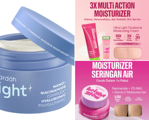 Moisturizer Pencerah Terjangkau di Akhir Bulan cover photo collage