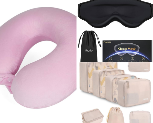 Traveling must haves ✈️🚗🚕🛬🚌🌆 cover photo collage