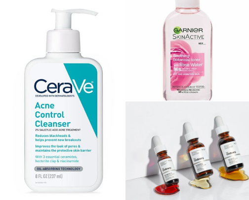 My cheap daily skin care routine cover photo collage