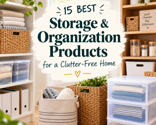 15 Best Storage & Organization Products for a Clutter-Free Home cover photo collage