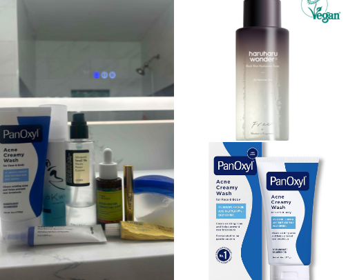 Skincare faves (acne safe) cover photo collage