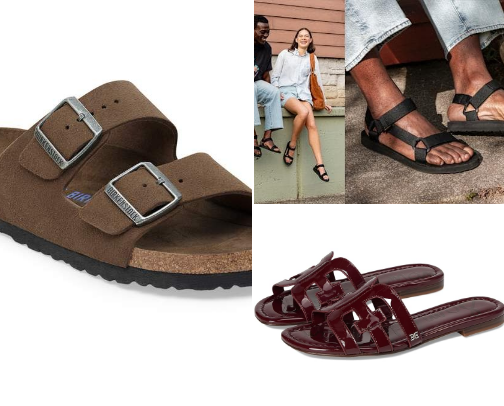 16 comfortable leather sandals you'll wear all summer ☀️ 🩴 cover photo collage