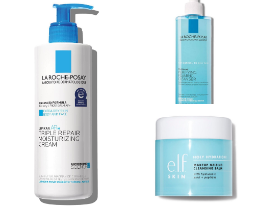 skincare routine cover photo collage