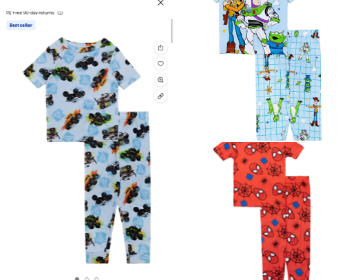 Walmart Boy Toddler pjs ✨🏁 cover photo collage