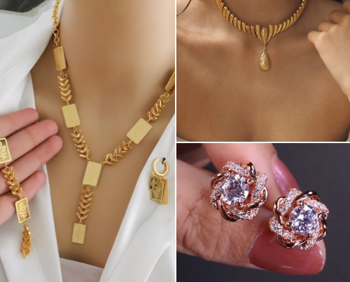 Jewelry that I think is beautiful  All women love jewelry. So here I am sharing some of the pieces. Some of them have already been obtained cover photo collage