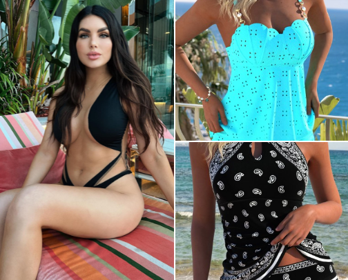Swim beach wear cover photo collage