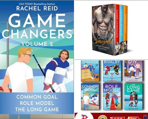 PDF Free - Game Changers Volume 2 companion reads for hockey romance fans cover photo collage