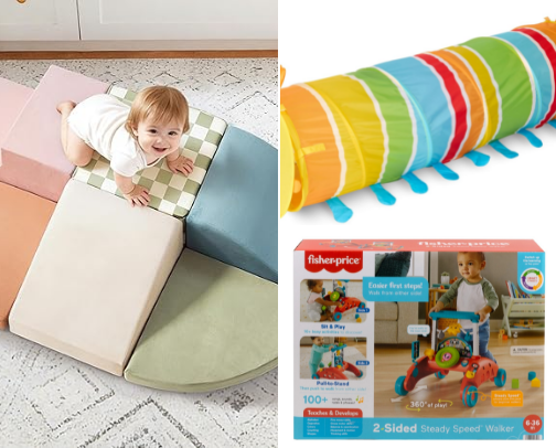 Baby Gross Motor Skills Toys cover photo collage