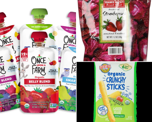 Baby snacks cover photo collage